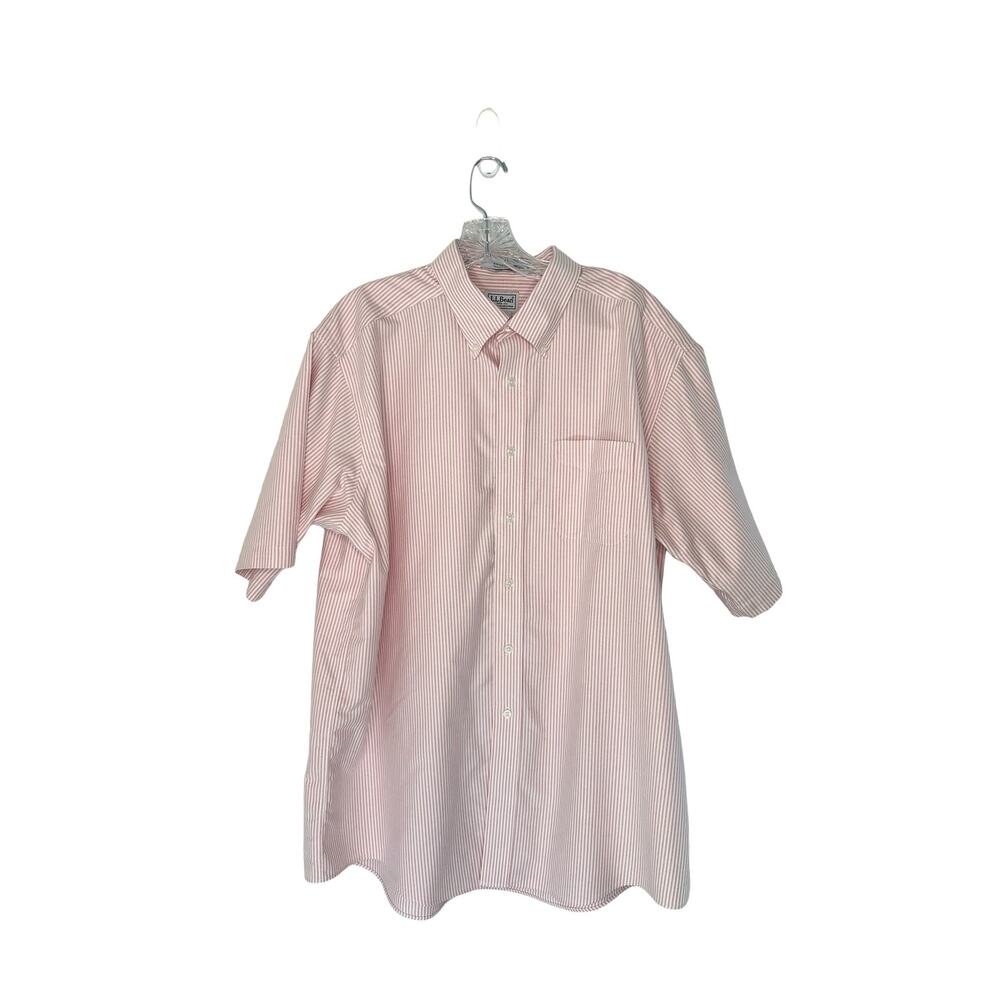 L.L. Bean Men's Striped Wrinkle Free Traditional Fit Button Down Shirt Size 17R‎